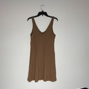 Express Tricot Camel Brown Fit and Flare Dress 12